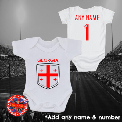 Georgia Personalised Football Soccer Babygrow Gift World Cup Euros