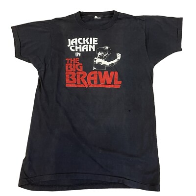 Vintage Jackie Chan The Big Brawl Movie T-shirt 1980 Martial Arts