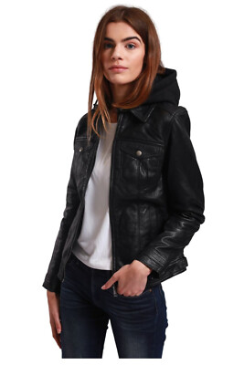 Leather Coats Lee Cooper Lederjacke Lee Cooper Baya Womens
