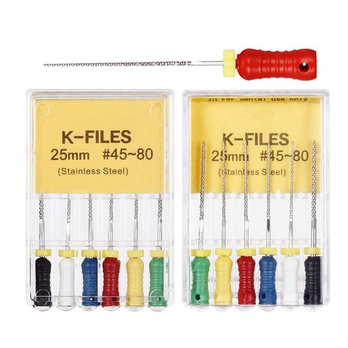 1 Pack Dental K-File Stainless Steel Endodontic Instruments Hand Use 21/25/31mm - 第 18/81 張圖片
