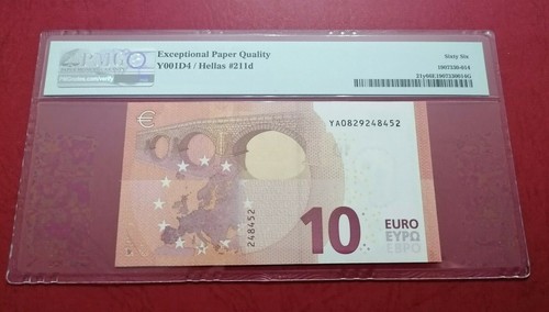 EUROPEAN UNION GREECE Υ 2014 10 EURO Draghi PMG 66 C/UNC - Picture 2 of 2