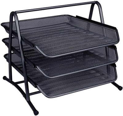 Q-Connect 3 Tier Letter Tray Black
