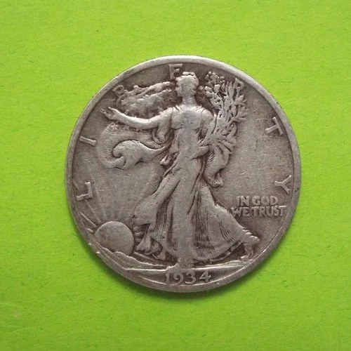 1934-S Walking Liberty Half Dollar FINE Condition - Solid Coin