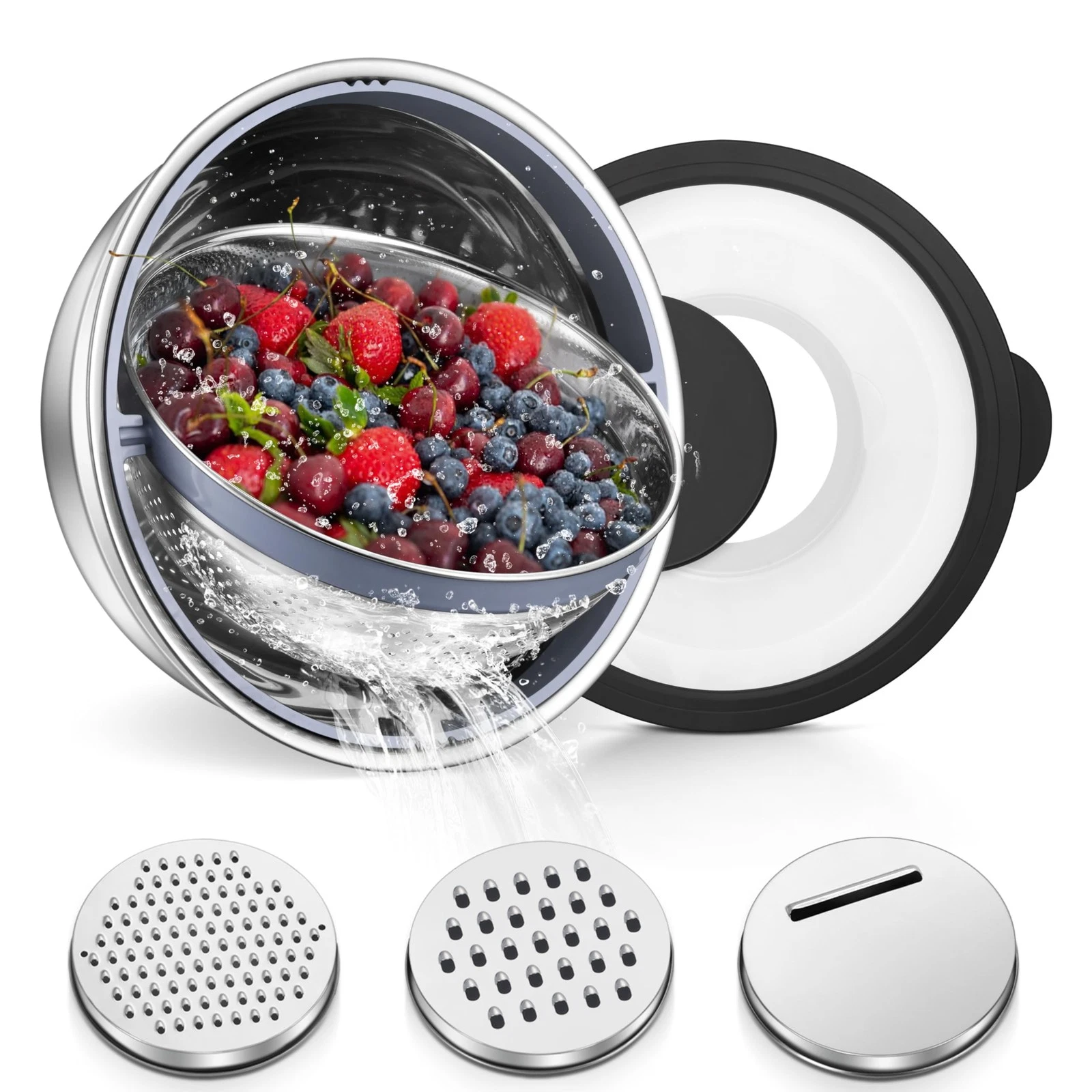 4-1 Colander with Bowl Set, Rotatable Colander for Kitchen, Stainless Steel F...
Opens in a new wind