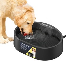 Heated Water Bowl for Dogs and Cats,Large Heated Dog Bowl with Chew Resistant...