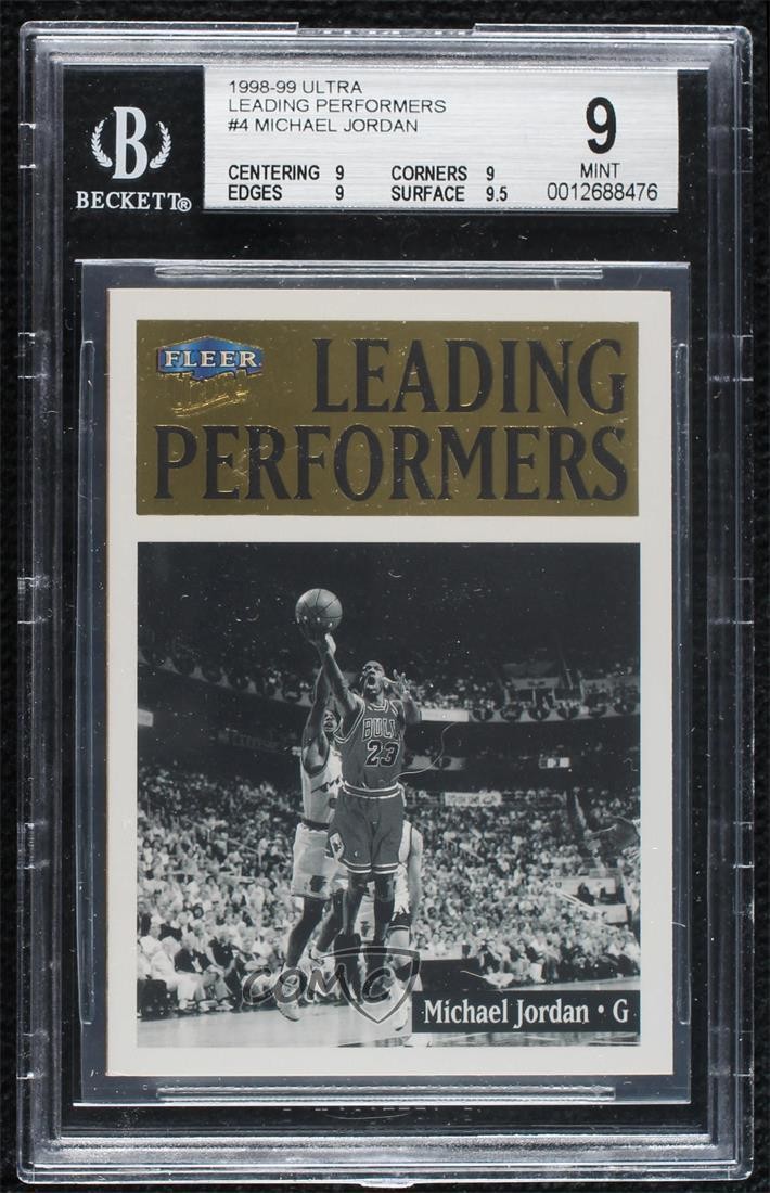1998-99 Fleer Ultra Leading Performers Michael Jordan #4LP BGS 9 MINT HOF 0q3