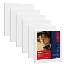 Stretched Canvas for Oil/Acrylic Painting 12x12 Inch 6 Pack - 100... Fast Ship