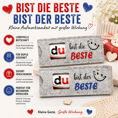 Bist die Beste Bist der Beste Duplo Verpackung Filz Geschenk Aufmerksamkeit