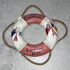 SS Canberra Cruise Souvenir Life Ring, Vintage P&O Ocean Liner, 1964