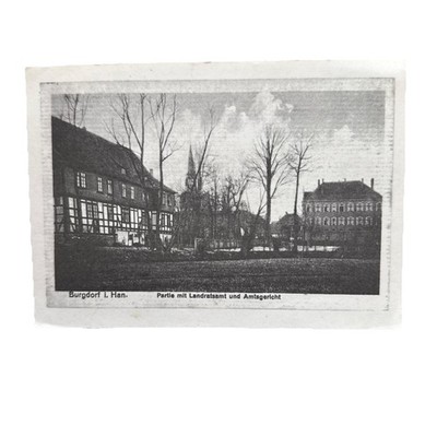 Postkarte AK REPRINT Burgdorf Aue Han. Landratsamt Amtsgericht Ansichtskarte