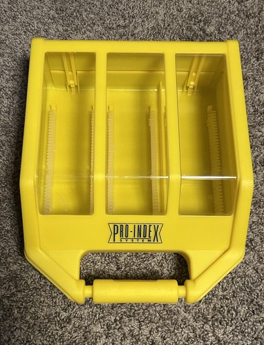 Pro-Index System in Yellow Case for 120 Cards - Preowned, Clean, Undamaged