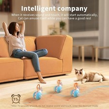 VEPNANLINE CAT TOYS FOR INDOOR CATS AUTOMATIC INTERACTIVE CAT LASER TOY - BLUE