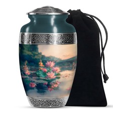 Lotus Calm Cremation Urns for Human Ashes Adult Dad Mom 10 Inch