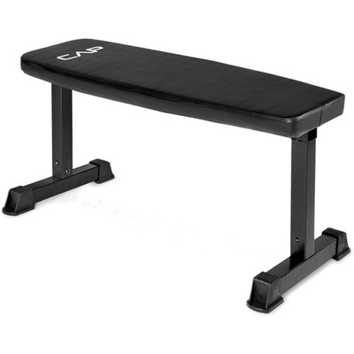 Flat Weight Bench for Home Gym - 500 lbs Capacity, Black