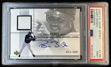 2002 Upper Deck Barry Bonds Signed Game Used Auto Autograph #/200 Giants PSA 9
