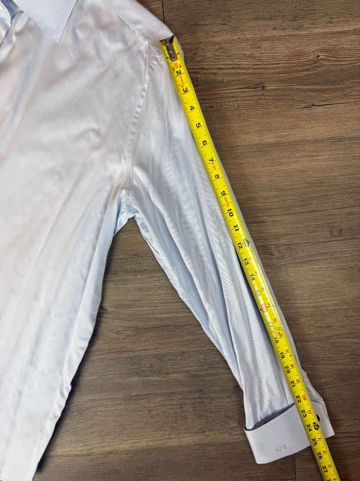 Custom Made Solid Light Blue Cotton Button Down C… - image 8