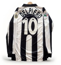 MAGLIA JUVENTUS DEL PIERO N10 1997-98 LONG SLEEVES CALCIO VINTAGE RETRO XL