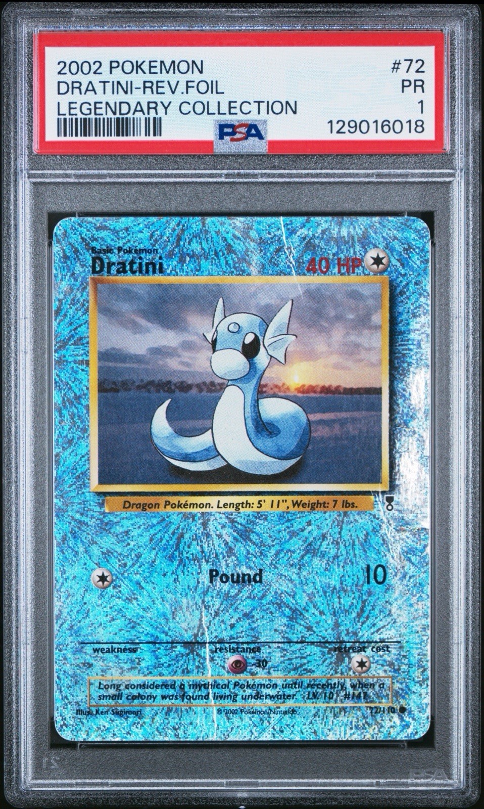 Dratini Legendary Collection Reverse Holo 72/110 PSA 1