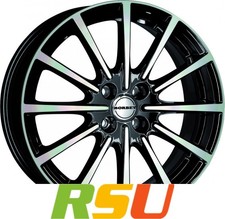 4x Borbet BL4 black polished 7x16" ET35 LK4 100 ML 64 Alufelgen 16 Zoll
