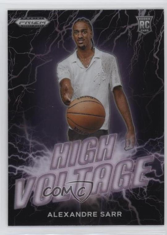 2024-25 Panini Prizm Draft Picks High Voltage Alexandre Sarr #8 Rookie RC 5l1