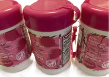 6 Biopure Antibacterial Travel Size Hand Wipes Keychain (Jasmine & Dragonfruit)