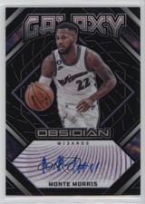 2022 Panini Obsidian Galaxy Ink Electric Etch Purple 6/75 Monte Morris Auto 0nr3