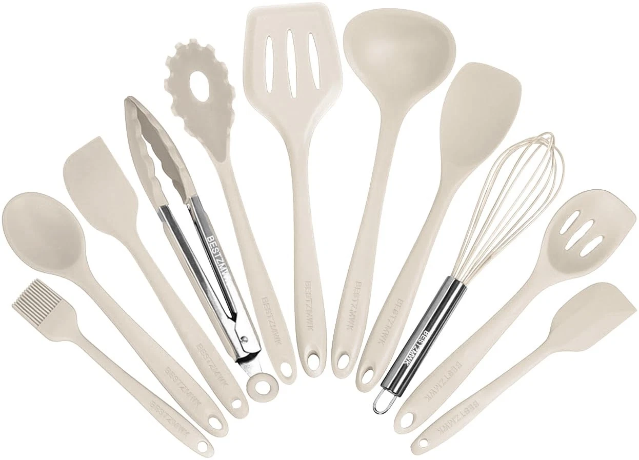 Kitchen Utensil Set - 11 Cooking Utensils - Colorful Silicone Kitchen Utensil...