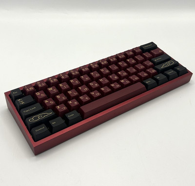 Custom 60% Red Mechanical Keyboard Tofu60 Aluminum Case/GMK Red Samurai Keycaps