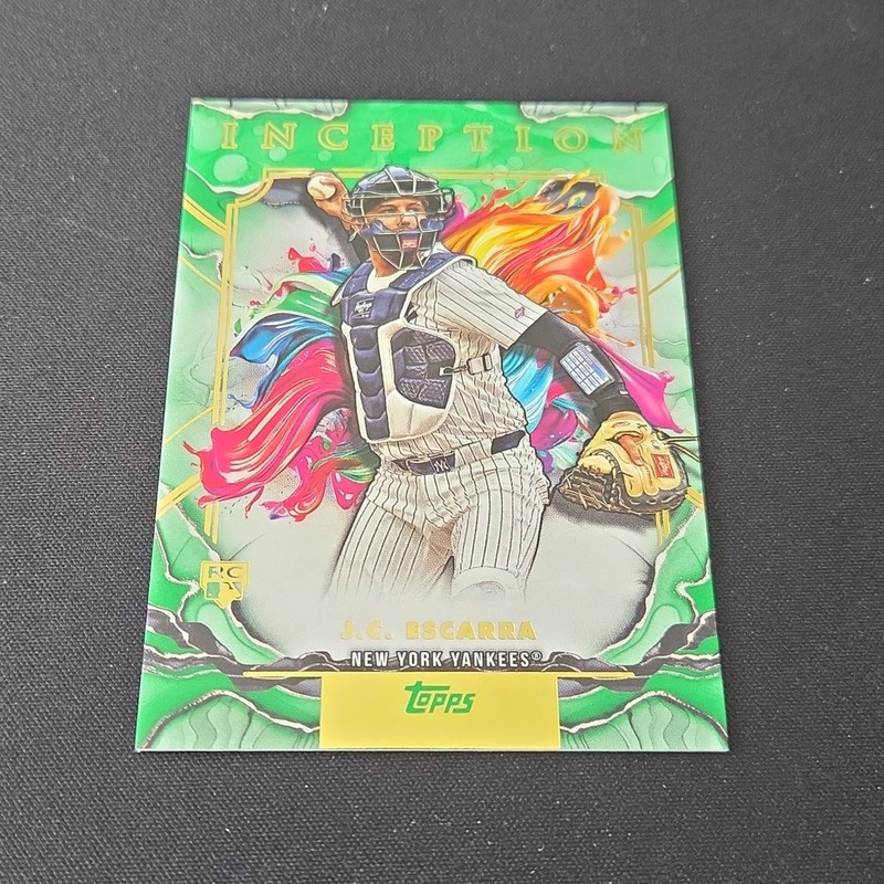 J.C. Escarra (Rookie Card) 2025 Topps Inception Yankees #10 Green Variation