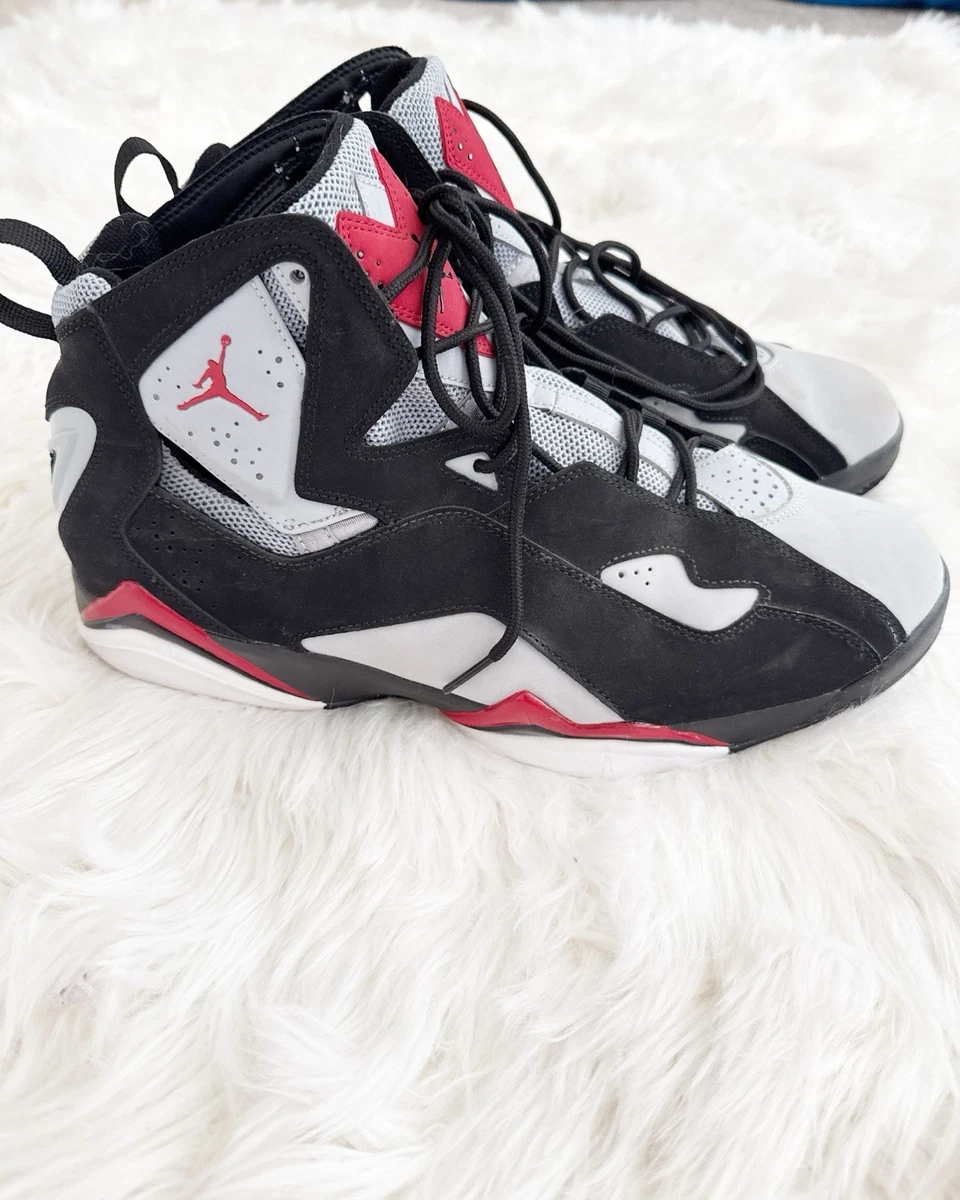 Jordan True Flight Black Varsity Red Grey | eBay