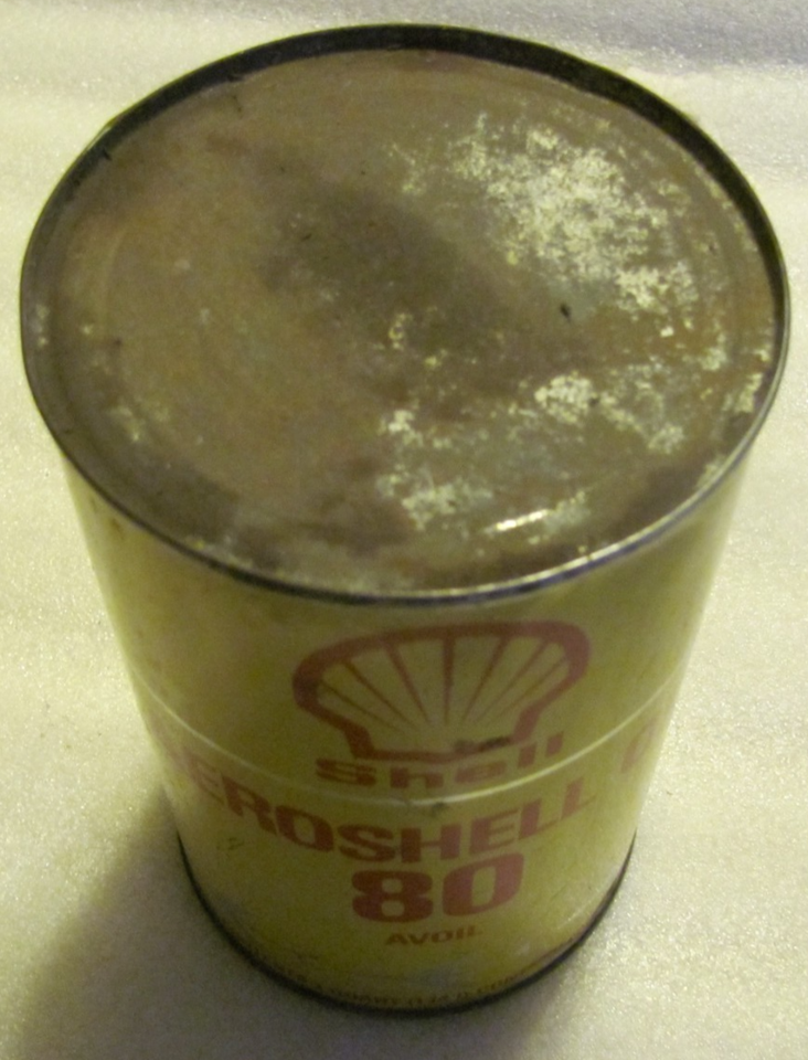 VINTAGE SHELL AEROSHELL AVOIL 80 MOTOR OIL CANADA ADVERTISING SIGN TIN ...