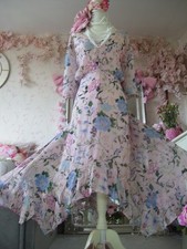 Monsoon size 22 sisi new tags blush pink floral midi dress wedding occasion