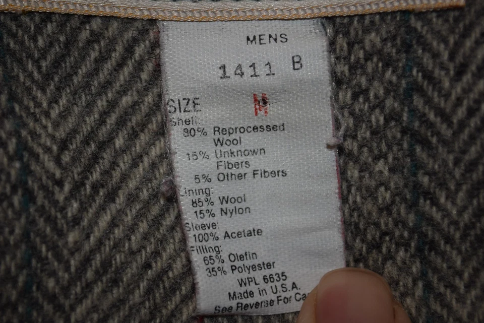 L.L. Abrigo Chaqueta de Caza Bean De Colección Hecho en Estados Unidos Negro Largo 80% Lana Para Hombre Mediano Foto 4 de 4