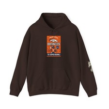 Broncos Spirit To Super Bowl Hoodie — White Horse Graphic Football Fan Pullover