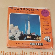 1959 Moon Rockets Missiles  VIEWMASTER B-656 3 Reels Booklet Sleeves View Master