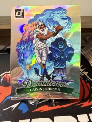 how rare is a downtown card 2025 Calvin Johnson Donruss JUMBO DOWNTOWN #5 Misprint