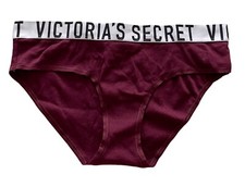 Victoria's Secret Hiphugger Panty Logo Band Kir Ribbed Cotton Blend L XL