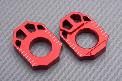 ぜたーす ZETA ZE93-5113 Aluminium Chain Adjusters Pair Red KAWASAKI KLX 450