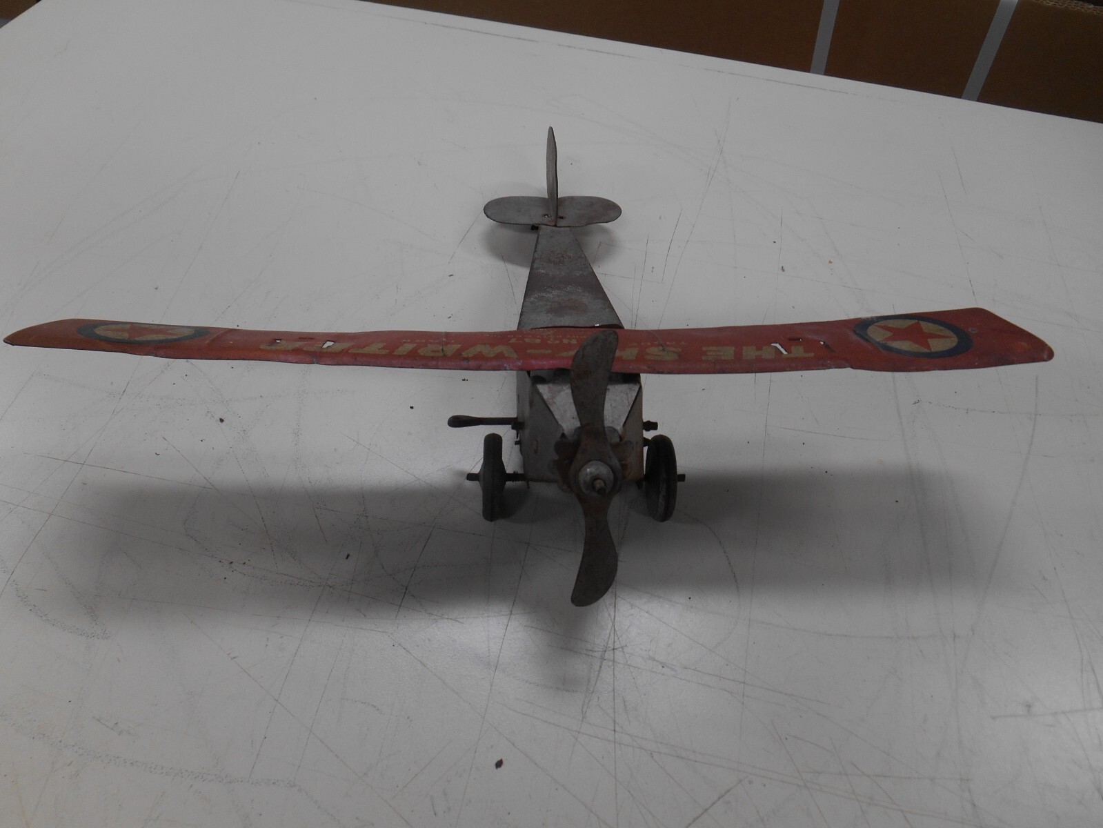 Antique Tin Henry Katz windup airplane 1920's