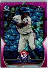 2023 Bowman Chrome Fuchsia Mojo Yosy Galan /199 #BCP-221 RC Rangers