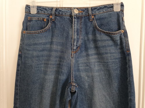 H&M &denim Mom jeans ankle dark blue JEANS size 29  - Picture 3 of 10