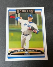 Jeff Weaver LA Dodgers Pitcher Card Topps #217 Perfect Condition with Stats 