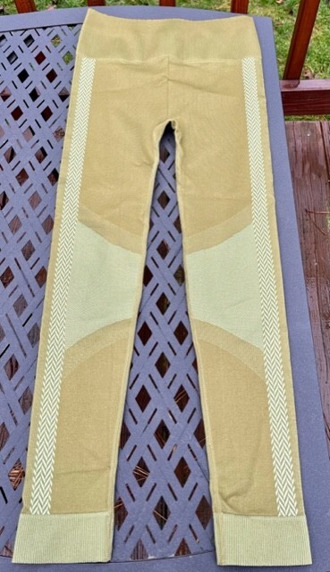 Fabletics NWOT High Waisted Seamless Check Leggings Thyme/Cool Mint Size Medium image 4