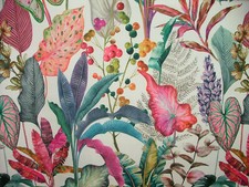 Ivoire Tropical Palmiers Plantes Botanique Tissu Velours Rideau Tapisserie Taie
