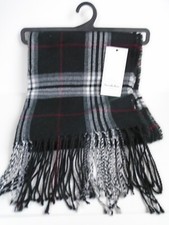 NWT Men's Scarf GOODFELLOW  CO. Acrylic ONE SIZE Black White Gray Red Plaid