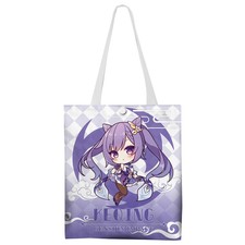 Genshin Impact Keqing Canvas Shoulder Bag Shopping Handbag Fashion Gift 18