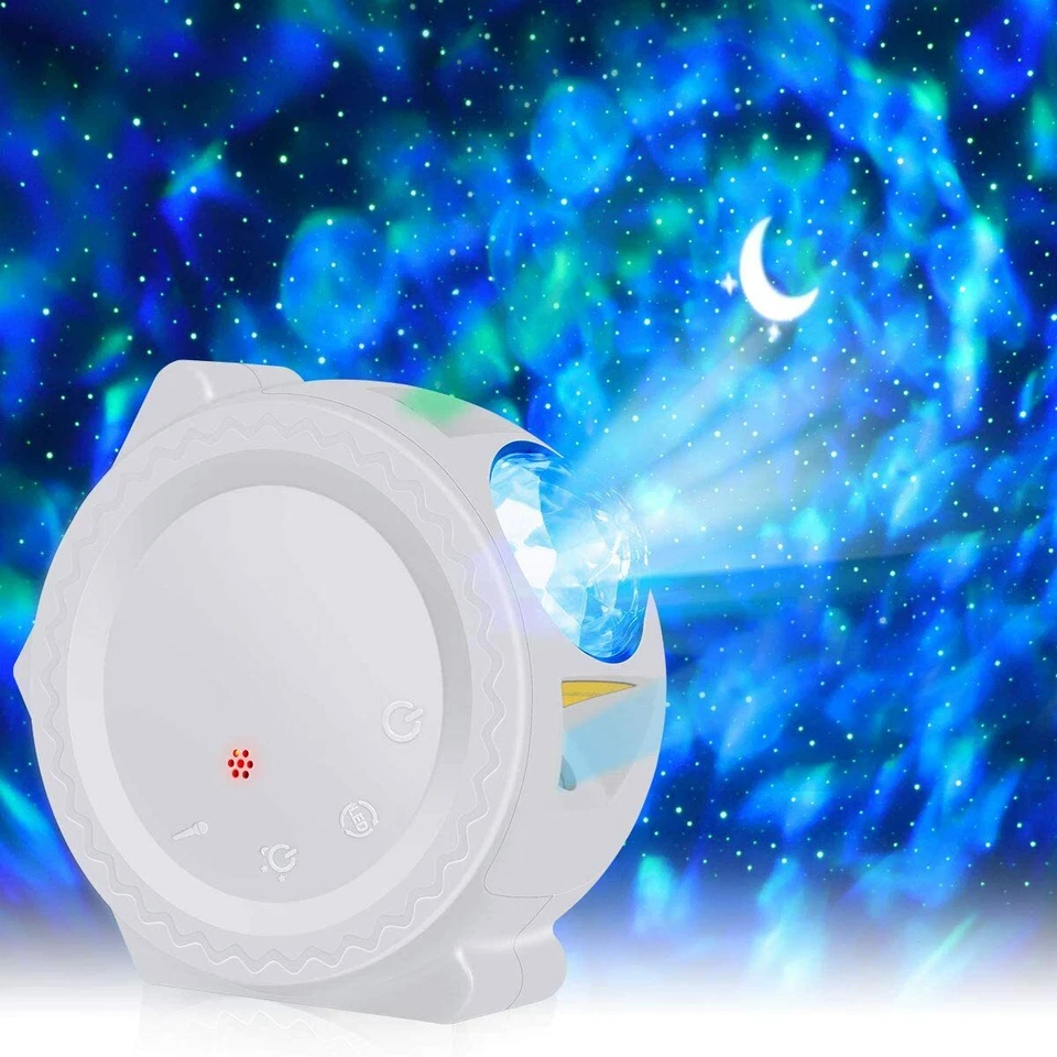 LED Starlight Projector | Star Moon | 6 Colors | Ocean Wave Nebula Night Light - Image 2 of 4