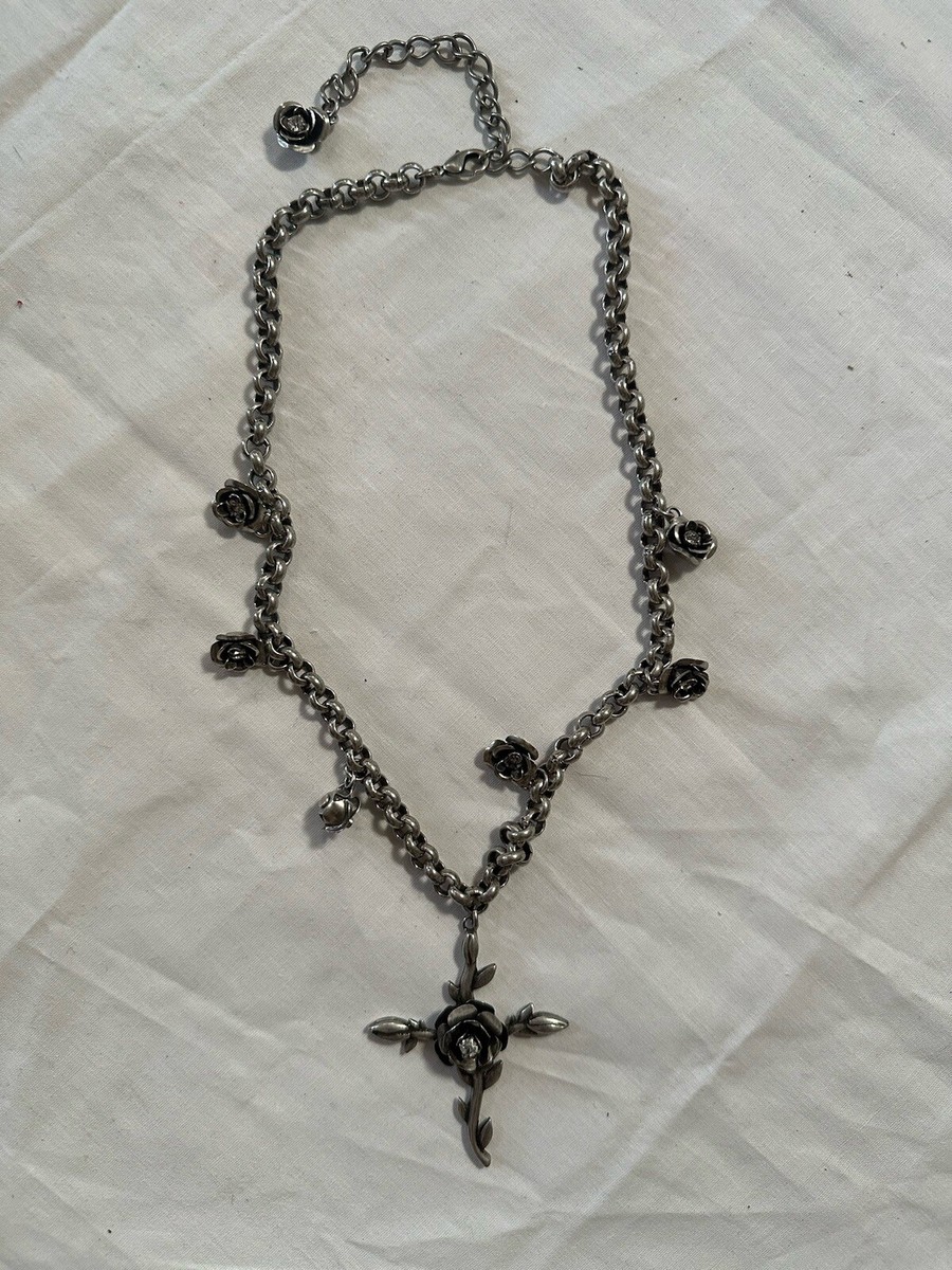 ネックレス・ペンダント BLUMARINE NECKLACES SILVER NECKLACE Rhinestone Choker With Bow And B Monogram | Blumarine