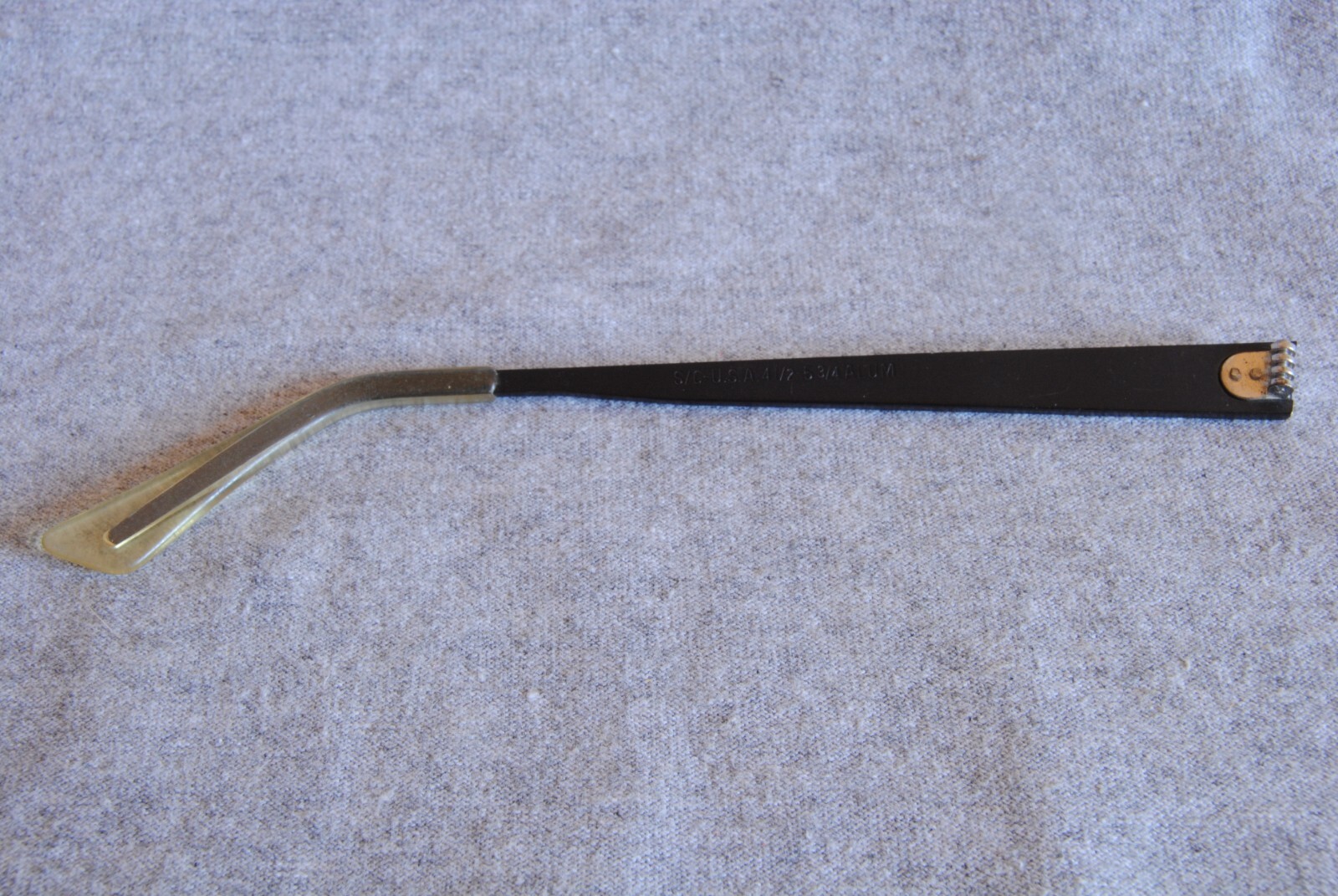 s/c shuron vintage eyeglass aluminum temple black 5-3/4