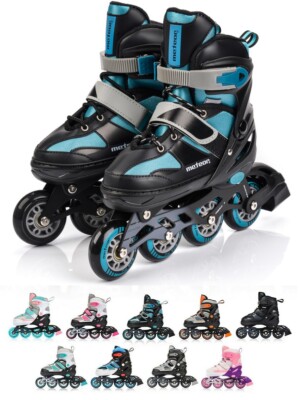 Inline Skates Rollschuhe Kinder ABEC7 Einstellbare Größe 30-41 Junge Mädchen LED